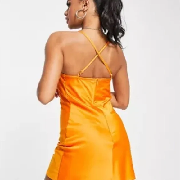strapless open back dress Wedtrend Women Sparkly Orange Short Homecoming Dress Bodycon Spaghetti  Straps Sequins Cocktail Party Dress – WEDTREND
